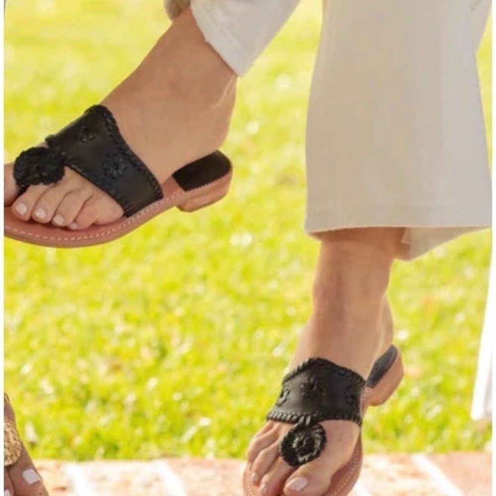 The Willow Jack Rogers Flat Espresso‎ Brown Sandal sz 10 M